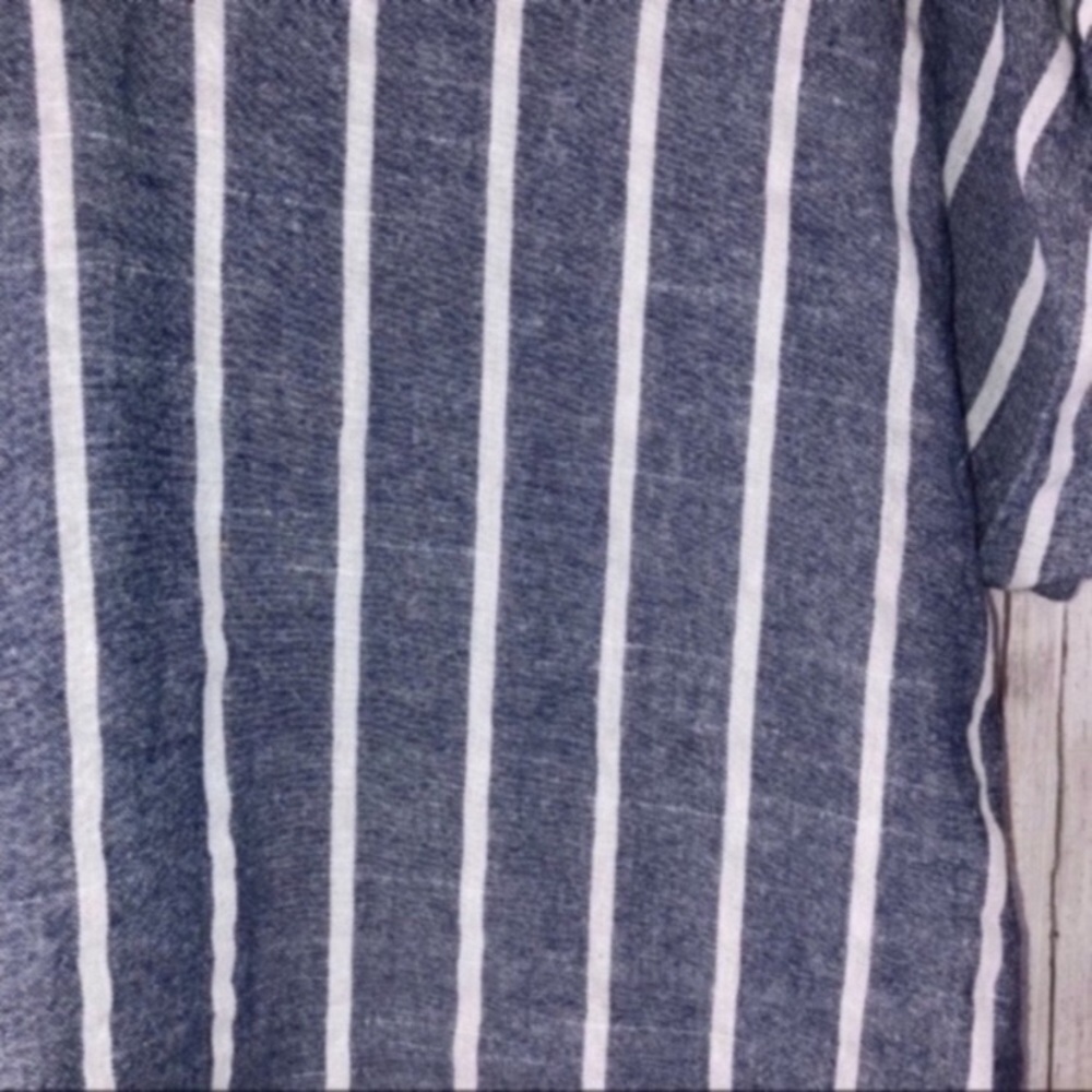 Shein Blue Striped Blouse - Picture 4 of 4